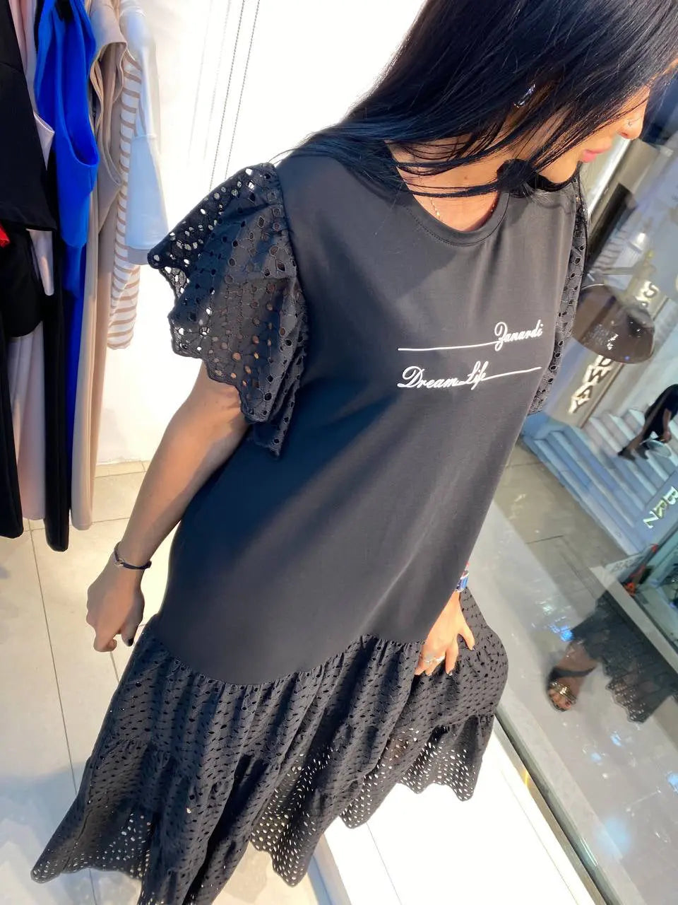 Zanardi Fashion Long Dress With Lace 8043 Zanardi Fashion