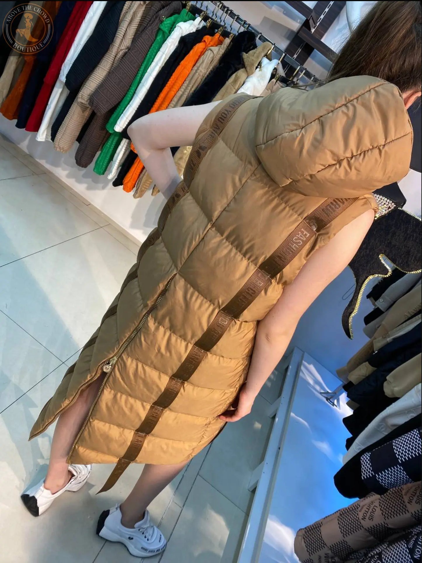 Zanardi Fashion Long Hooded Puffer Vest Zanardi Fashion