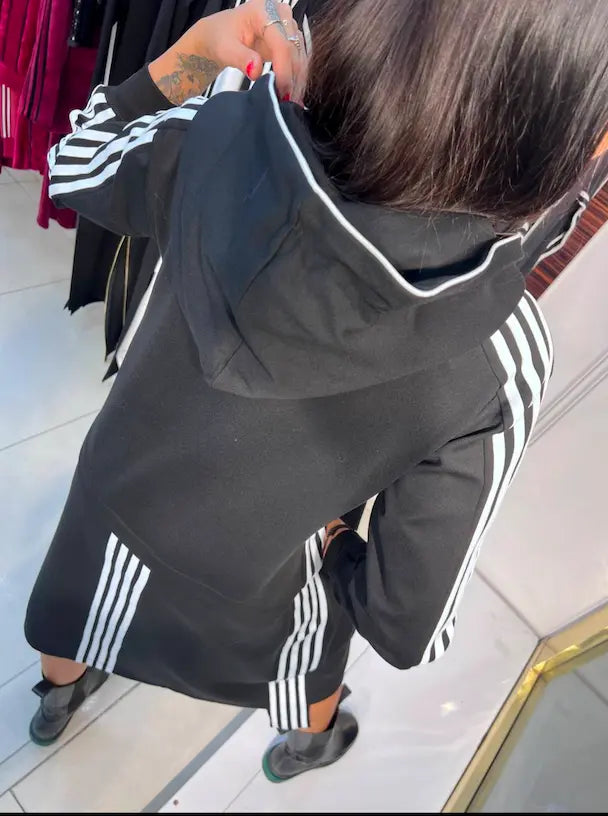 Zanardi Fashion Long Hoodie Dress SM8072 Zanardi Fashion