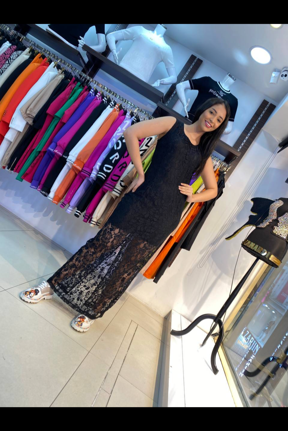 Zanardi Fashion Long Lace Dress 70185 Zanardi Fashion