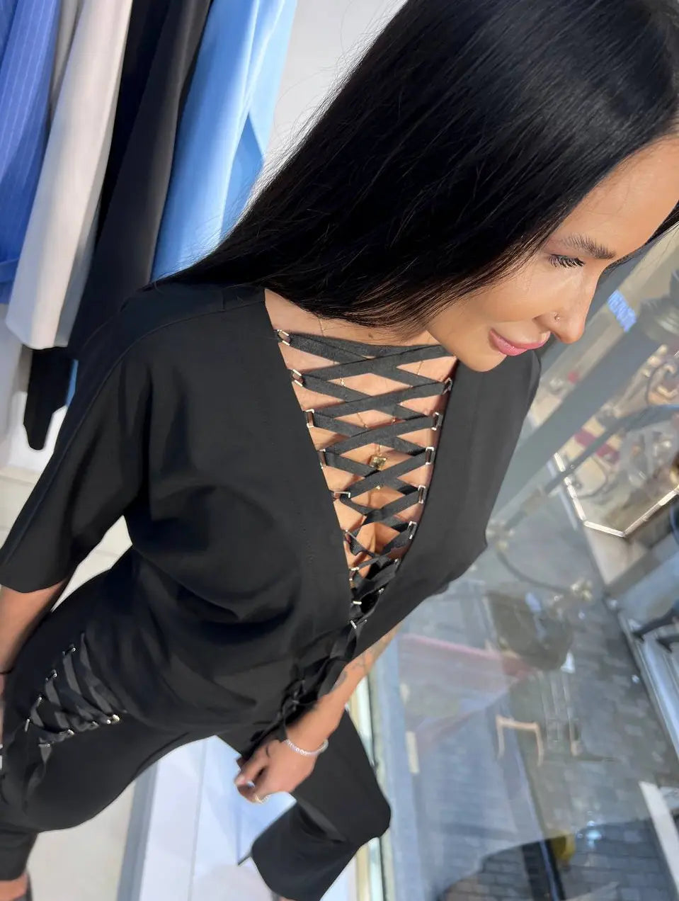 Zanardi Fashion Pant Suit with Lace ZNR-006 Zanardi Fashion