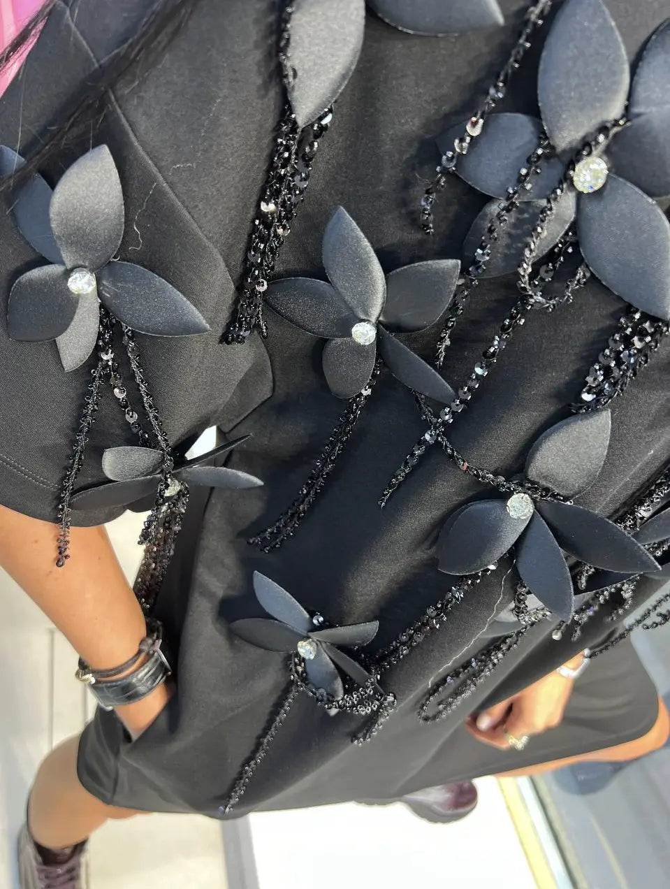 Zanardi Fashion Plus Size Flowers Appliques Dress SM-8094-B Zanardi