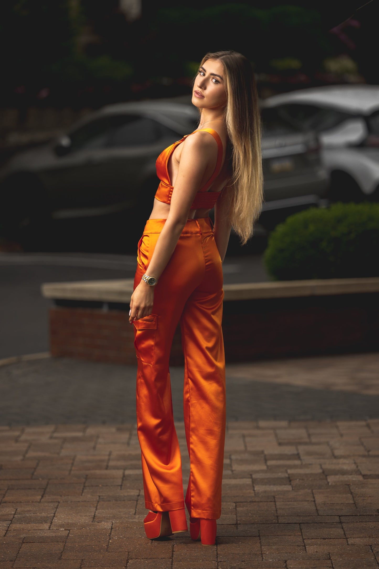 Zanardi Fashion Satin Bralette, Blazer & Pants Suit Zanardi Fashion