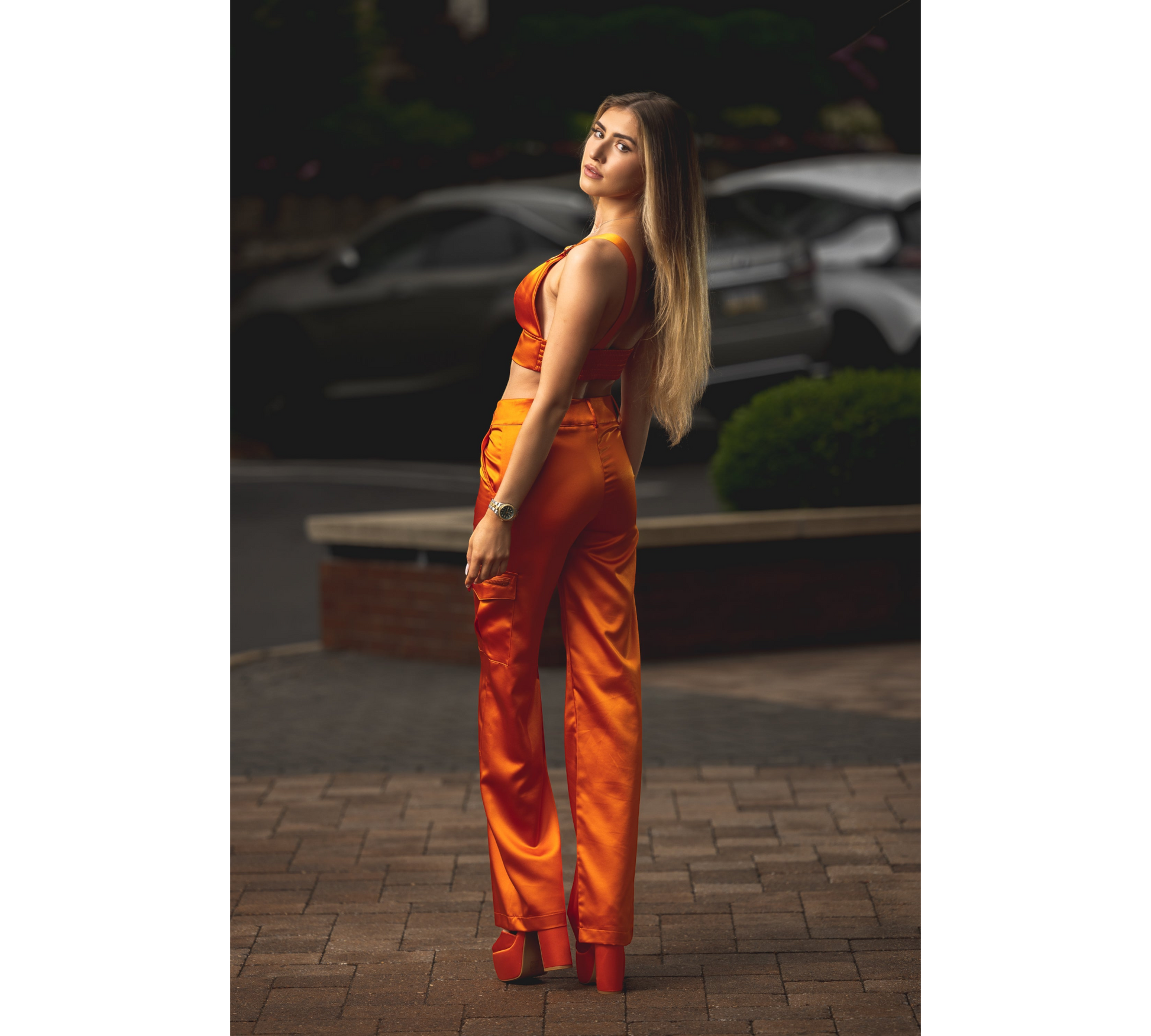 Zanardi Fashion Satin Bralette, Blazer & Pants Suit Zanardi Fashion