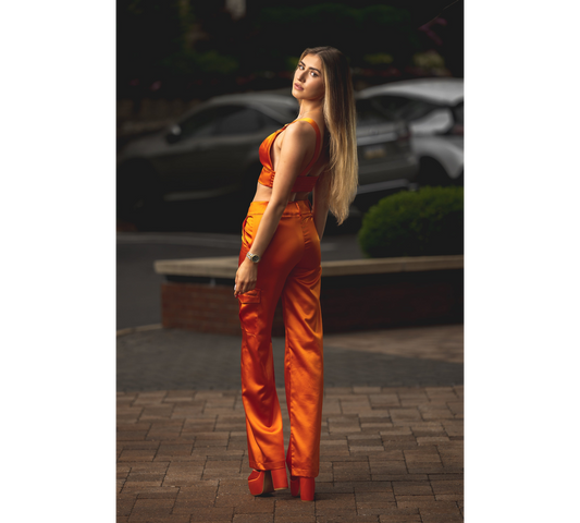 Zanardi Fashion Satin Bralette, Blazer & Pants Suit Zanardi Fashion