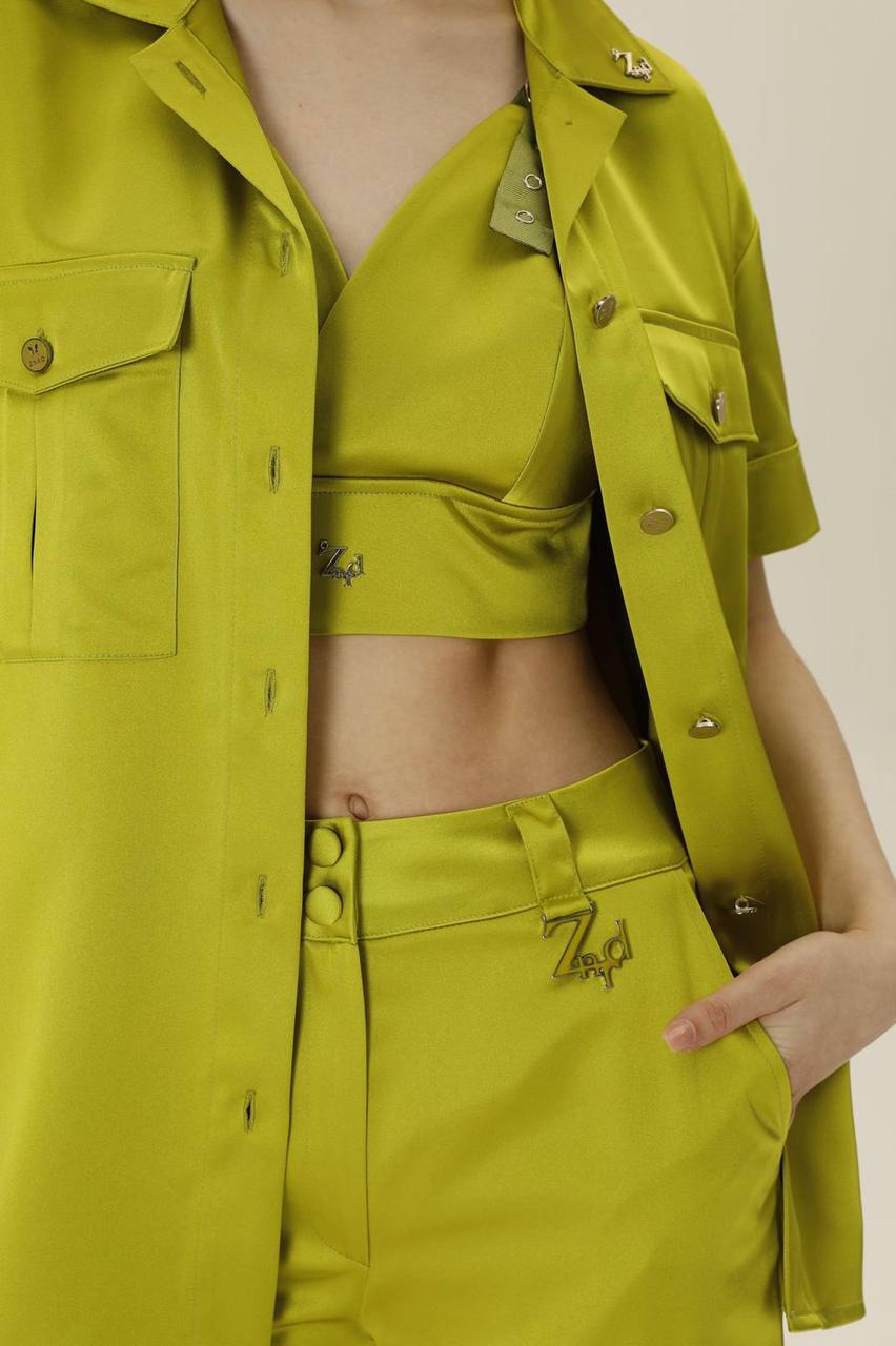 Zanardi Fashion Satin Bralette, Blazer & Pants Suit Zanardi Fashion