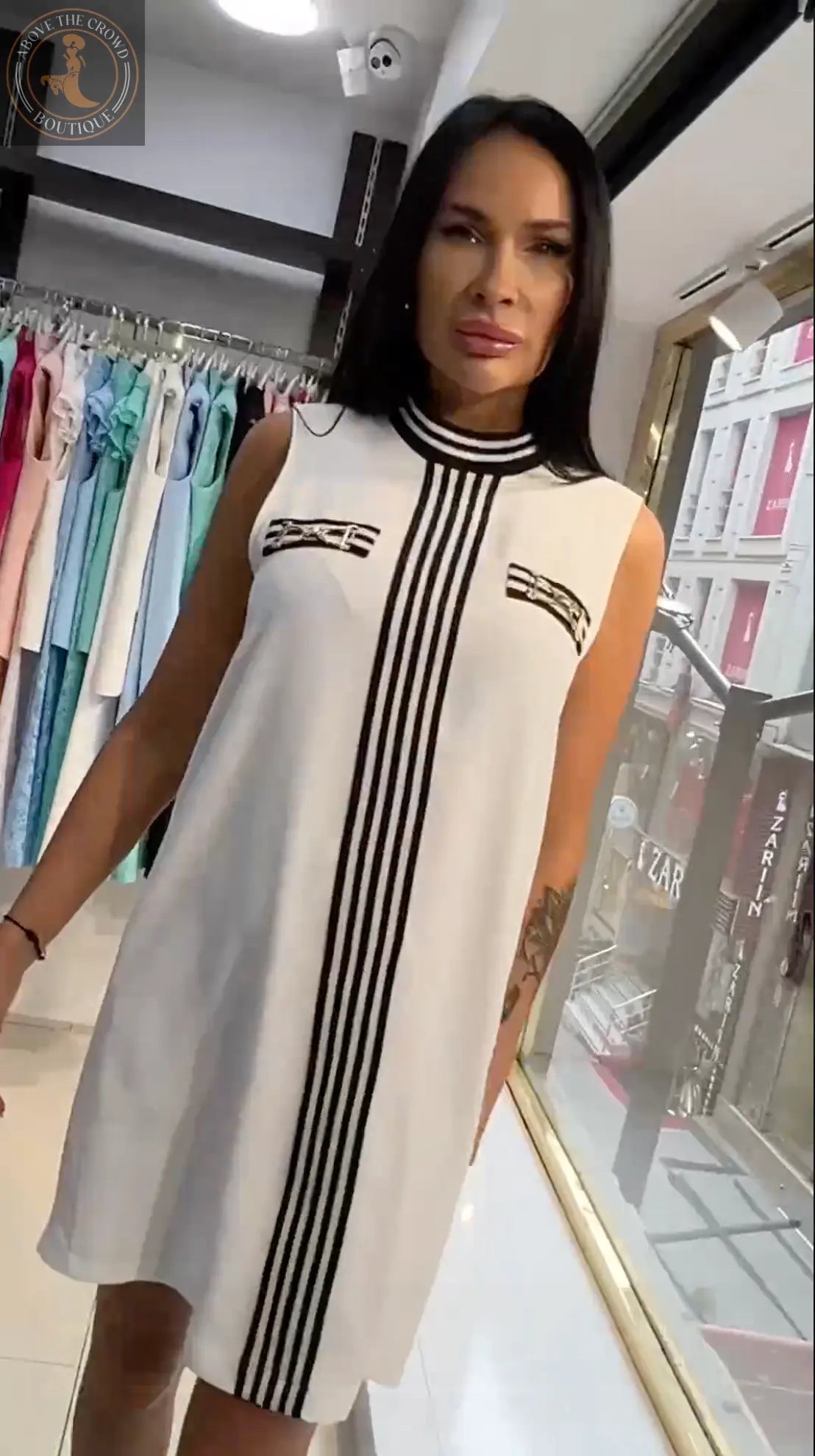 Zanardi Fashion Women Sleeveless Shift Dress NR-011 Zanardi Fashion