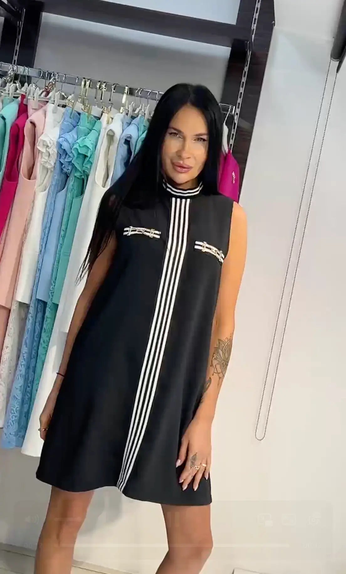 Zanardi Fashion Women Sleeveless Shift Dress NR-011 Zanardi Fashion