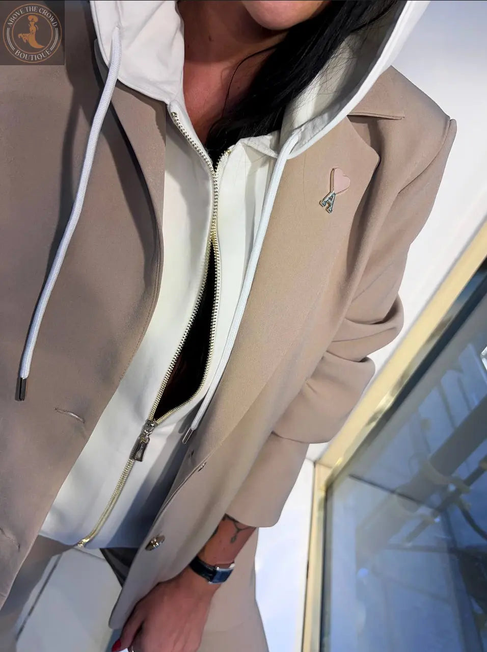 Zanardi Fashion Women's 2-Piece Suit with Hooded Blazer Zanardi Fashion