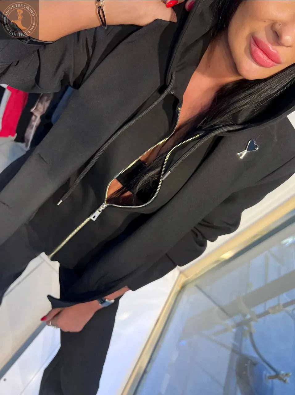 Zanardi Fashion Women's 2-Piece Suit with Hooded Blazer Zanardi Fashion