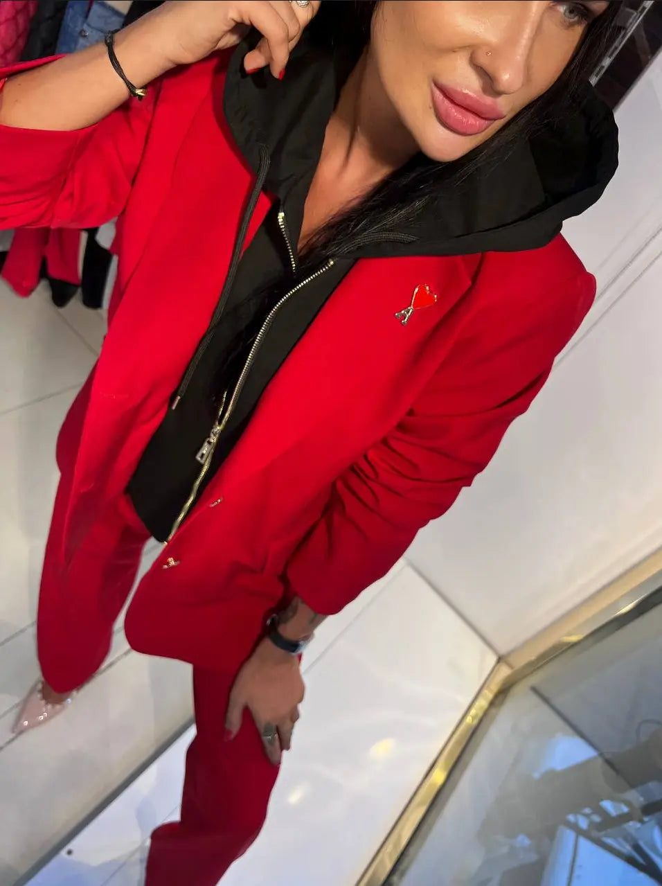 Zanardi Fashion Women's 2-Piece Suit with Hooded Blazer Zanardi Fashion