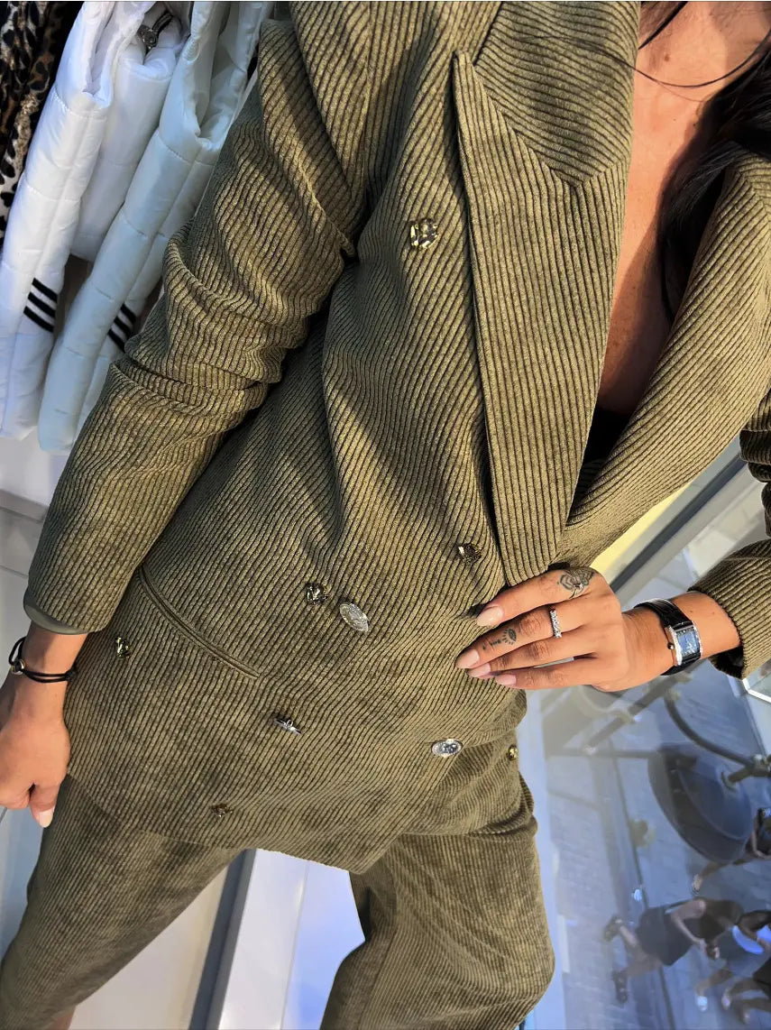 Zanardi Fashion Women's Corduroy Suit Set Zanardi Fashion