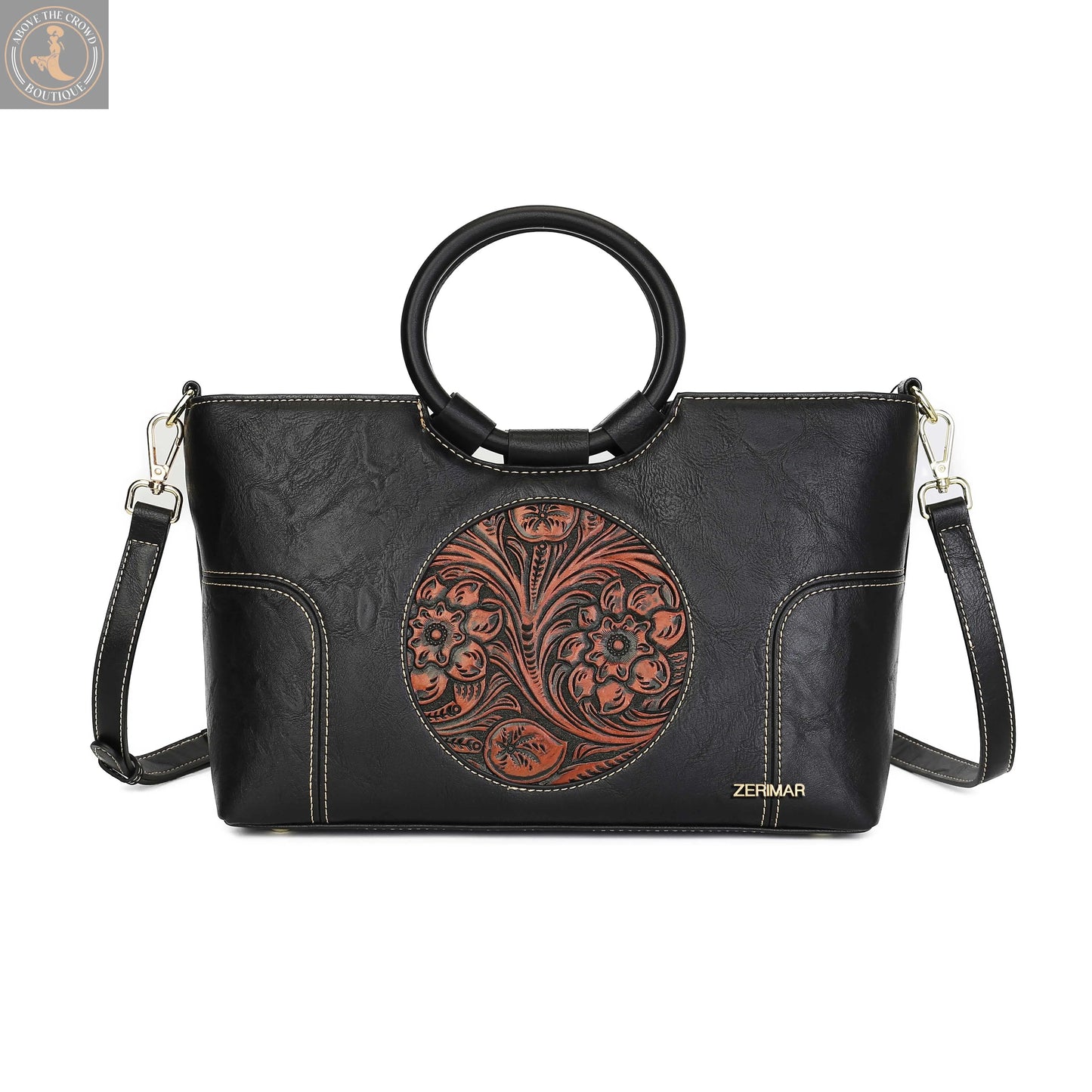 Zerimar Women's Leather Bag - Engraved Design Zerimar 1942
