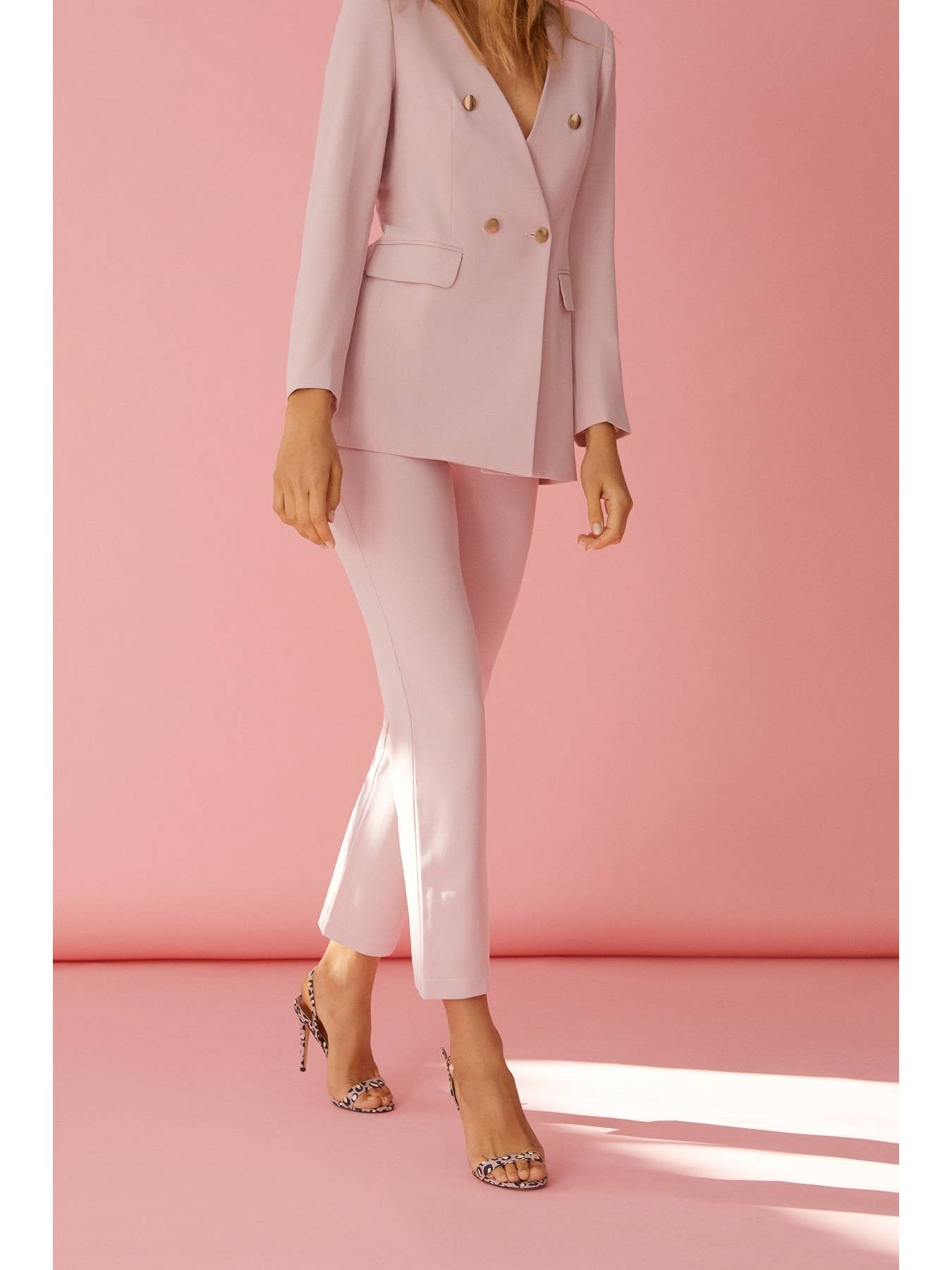 Bruna Cornelia Jacket & Alexandra Women Pants Suit Pink - Above The Crowd Boutique