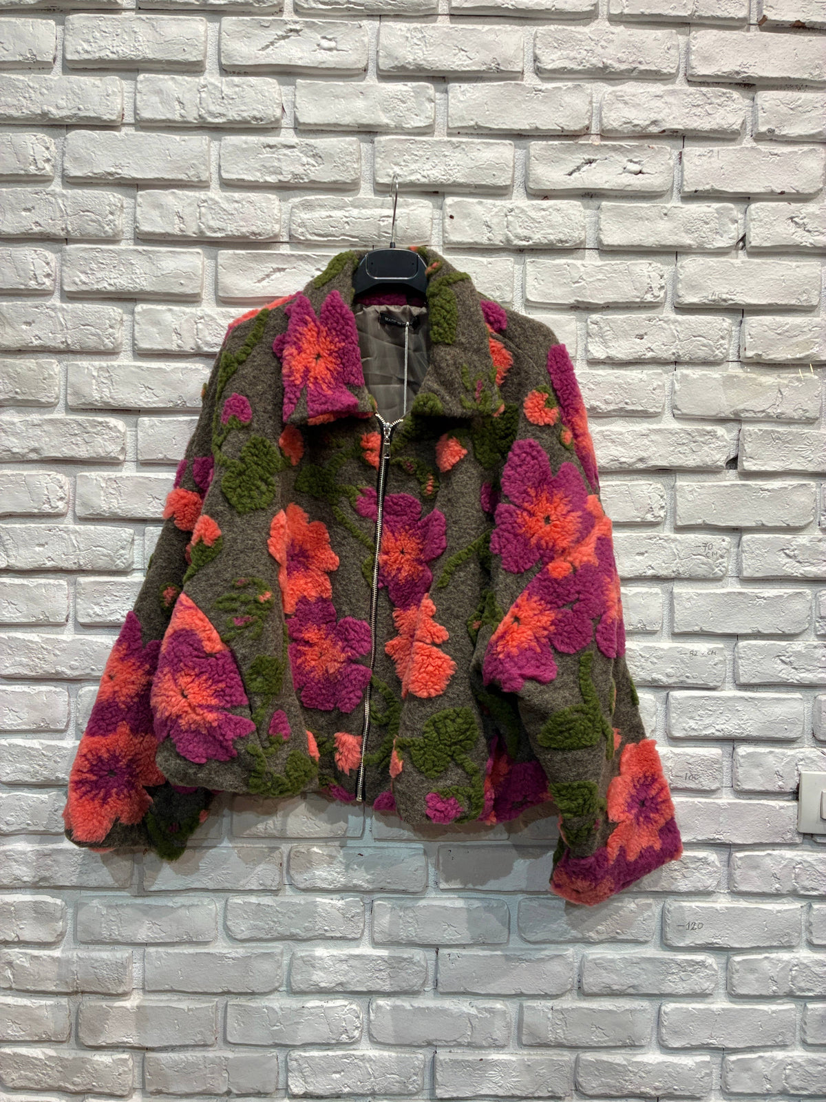 3D Floral Bouclé Wool Jacket – French Design