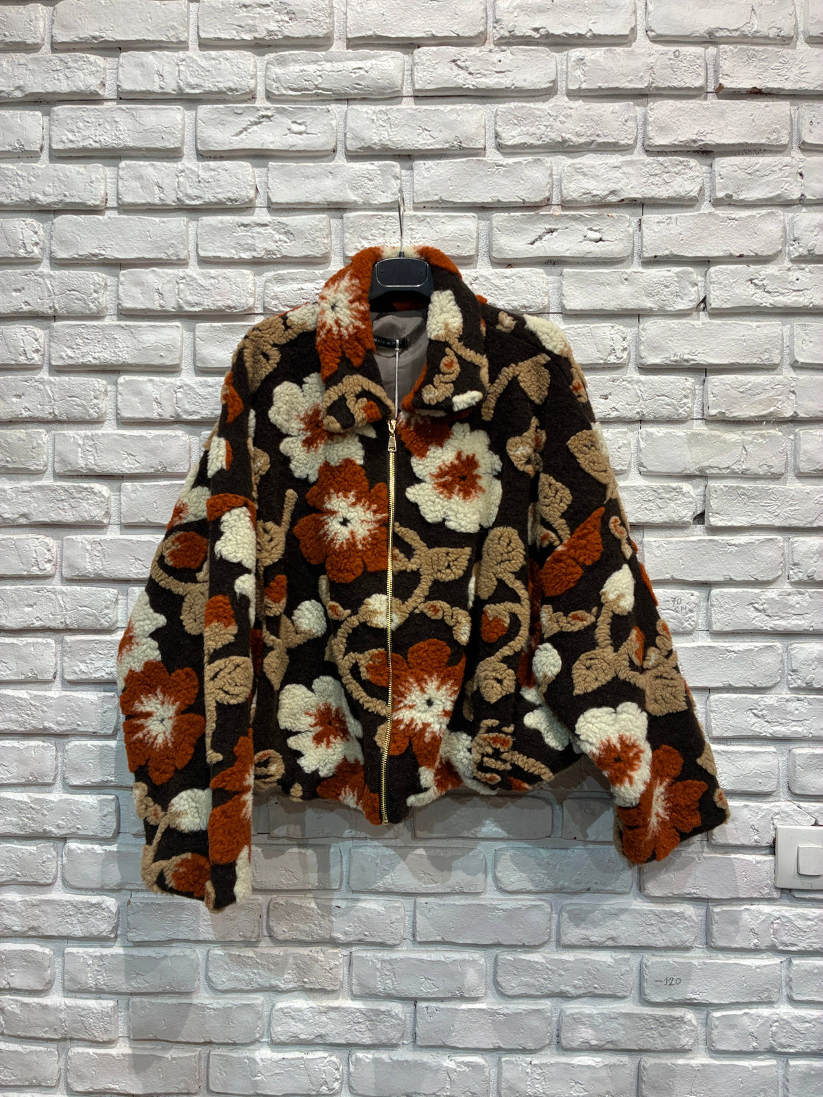 3D Floral Bouclé Wool Jacket – French Design