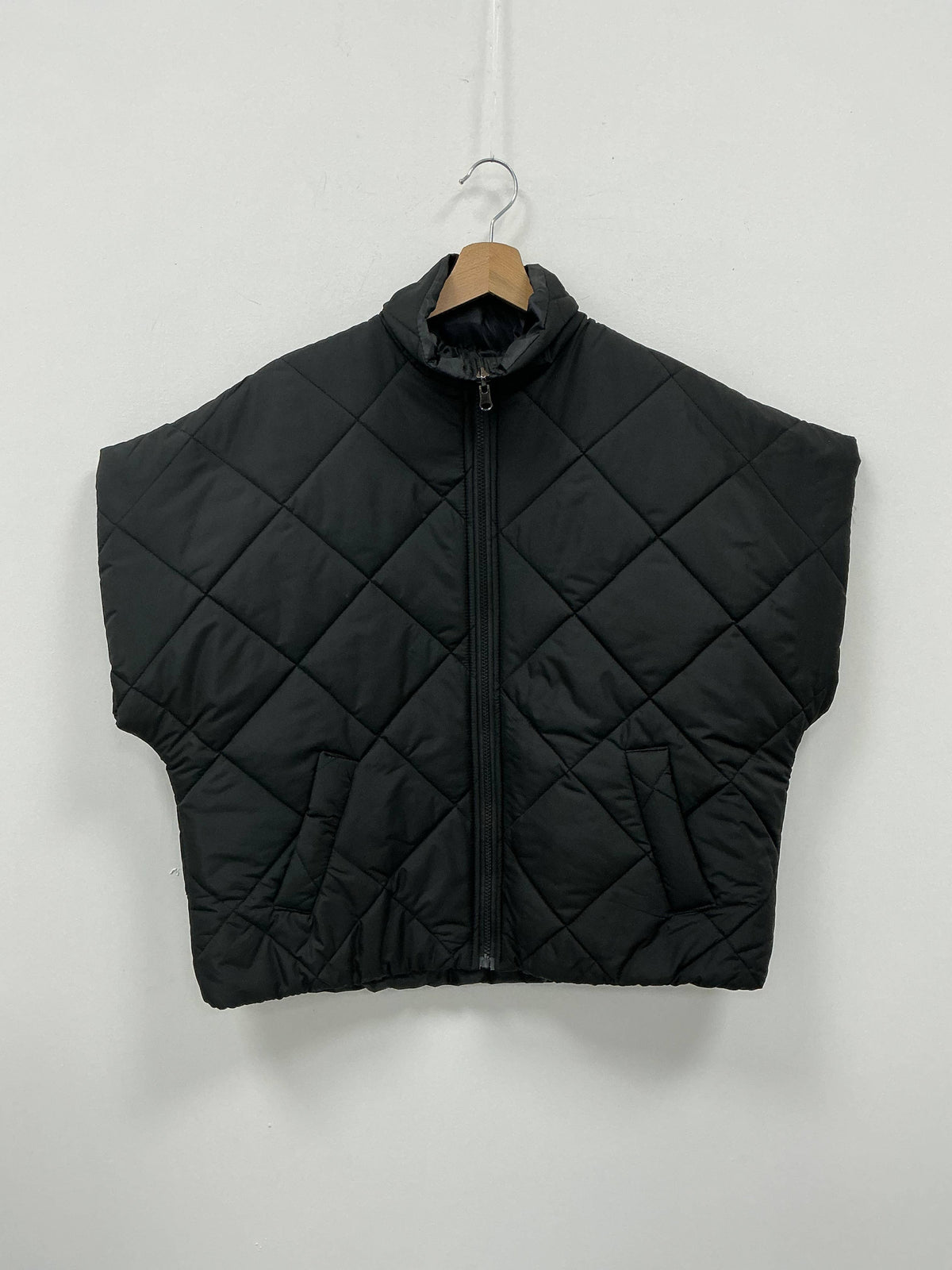 Short-Sleeve Down Puffer Jacket with High Collar - Above the Crowd Boutique