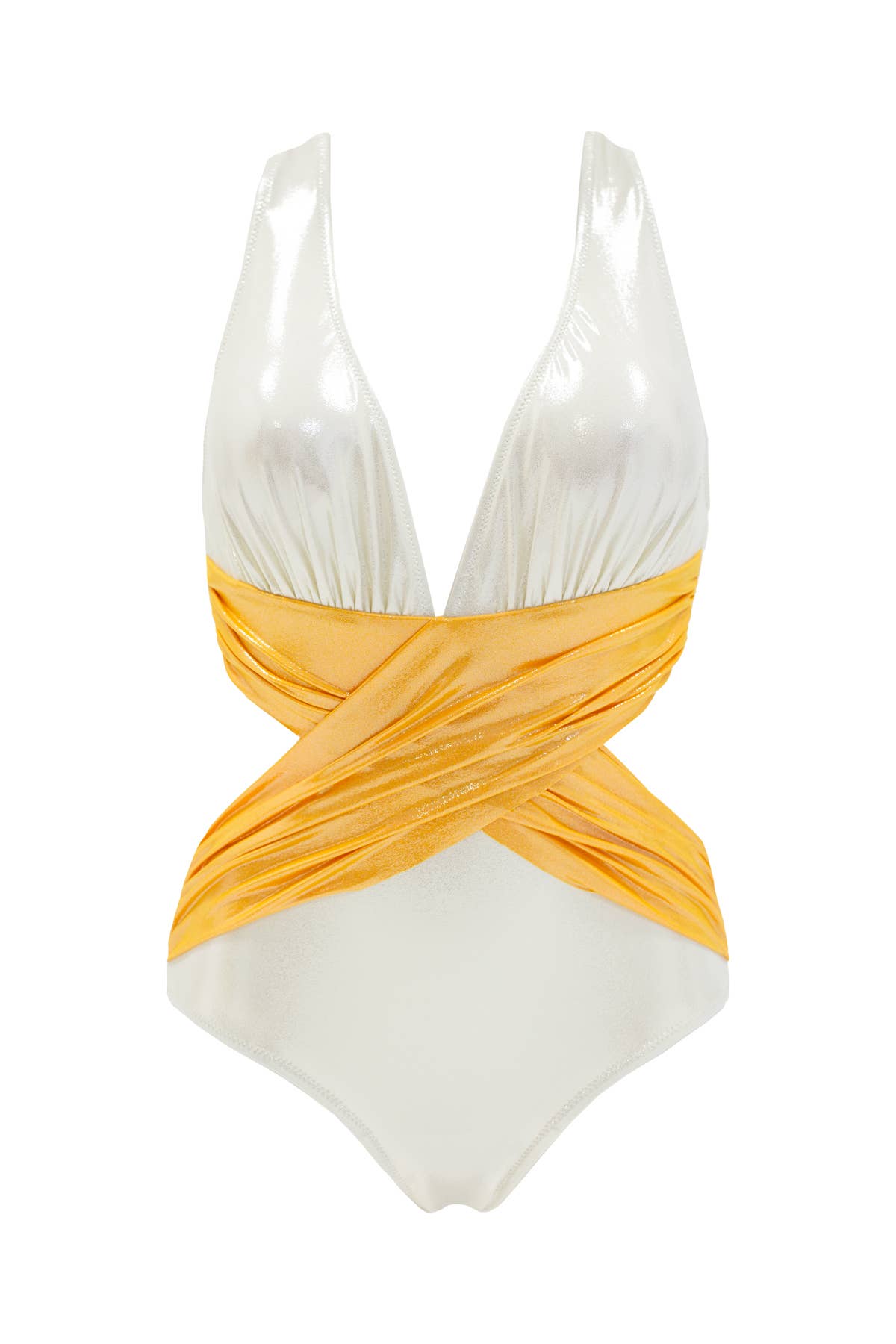 Sparkle Soiree Draped One-piece Swimsuit - Above The Crowd Boutique