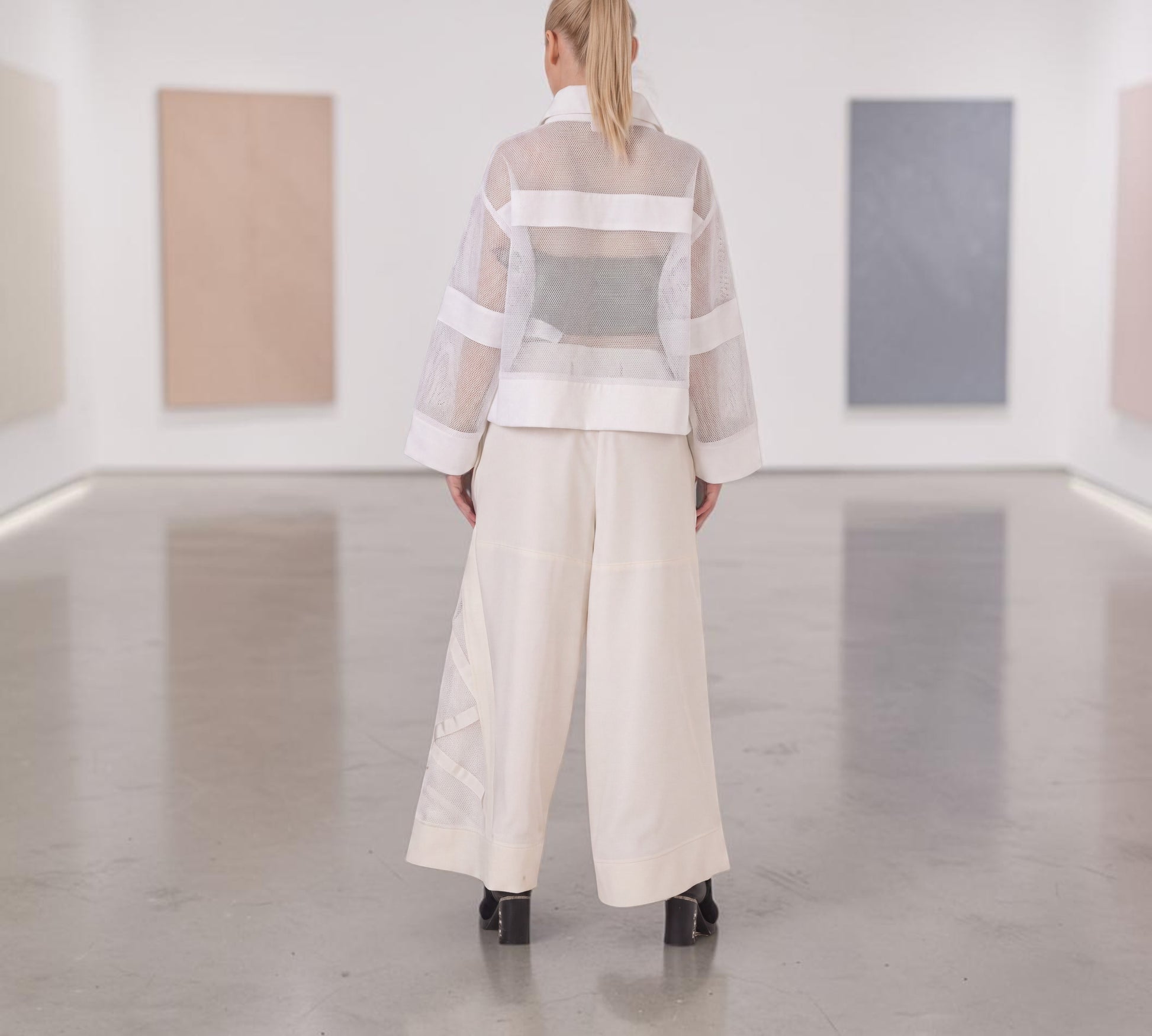 Sheer Mesh Deconstructed Statement Jacket - Above the Crowd Boutique