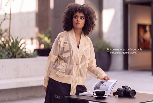 Sheer Mesh Deconstructed Statement Jacket