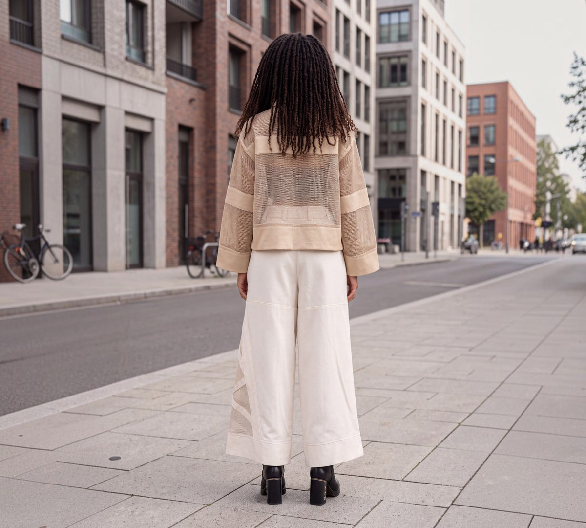 Sheer Mesh Deconstructed Statement Jacket
