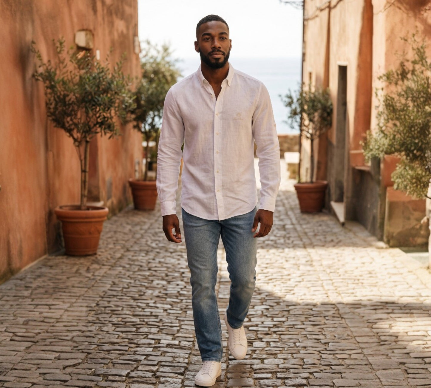 Men’s Premium Linen Button-Down Shirt