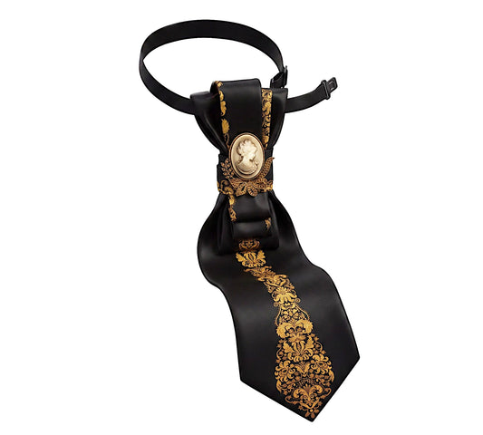 Victorian Cameo Statement Necktie for Women - Above the Crowd Boutique