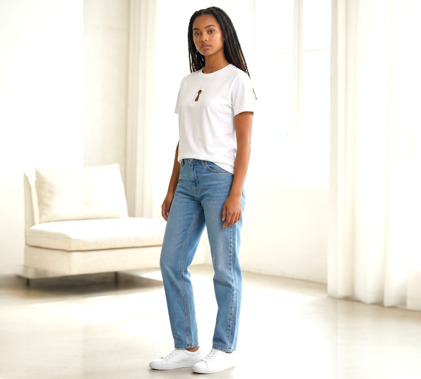 Nobello Keyhole Detail T-Shirt