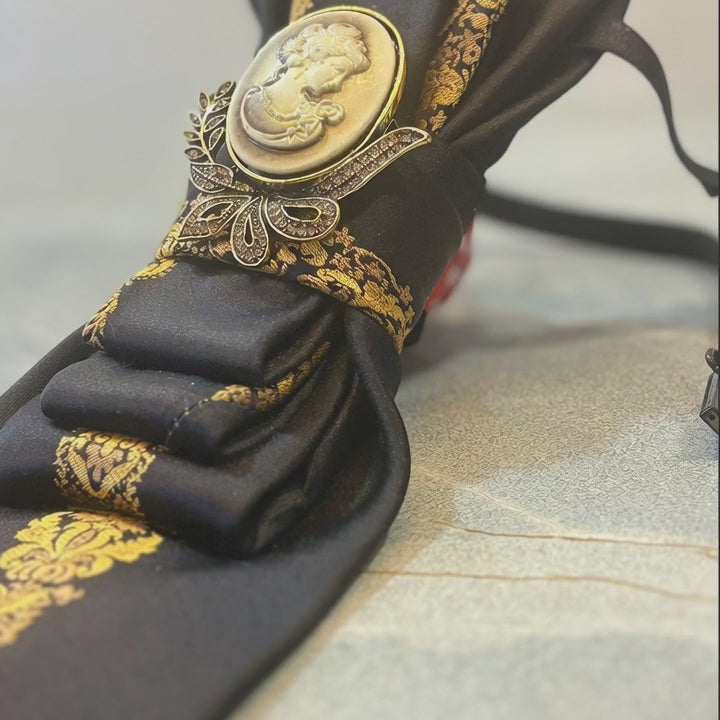 Victorian Cameo Statement Necktie for Women - Above the Crowd Boutique