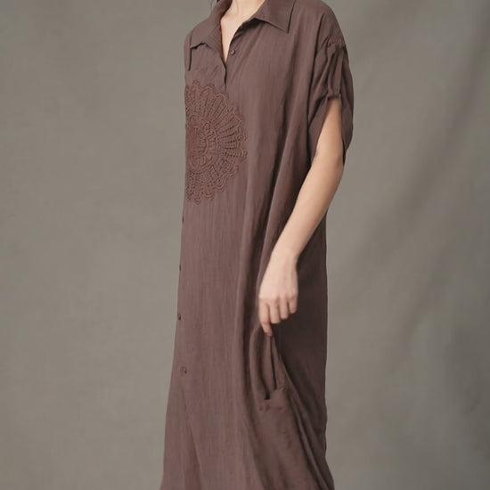 Oversized Cocoon Shirt Dress - Above the Crowd Boutique
