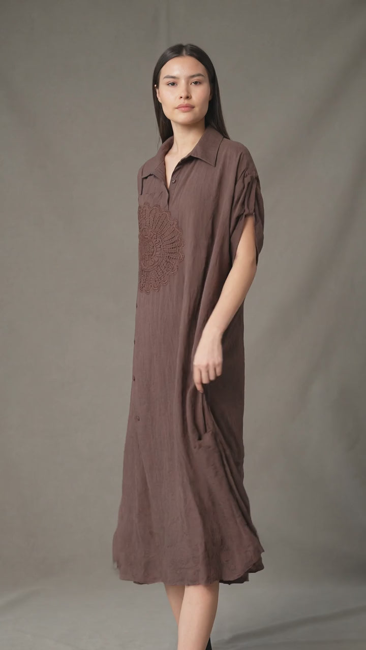 Oversized Cocoon Shirt Dress - Above the Crowd Boutique