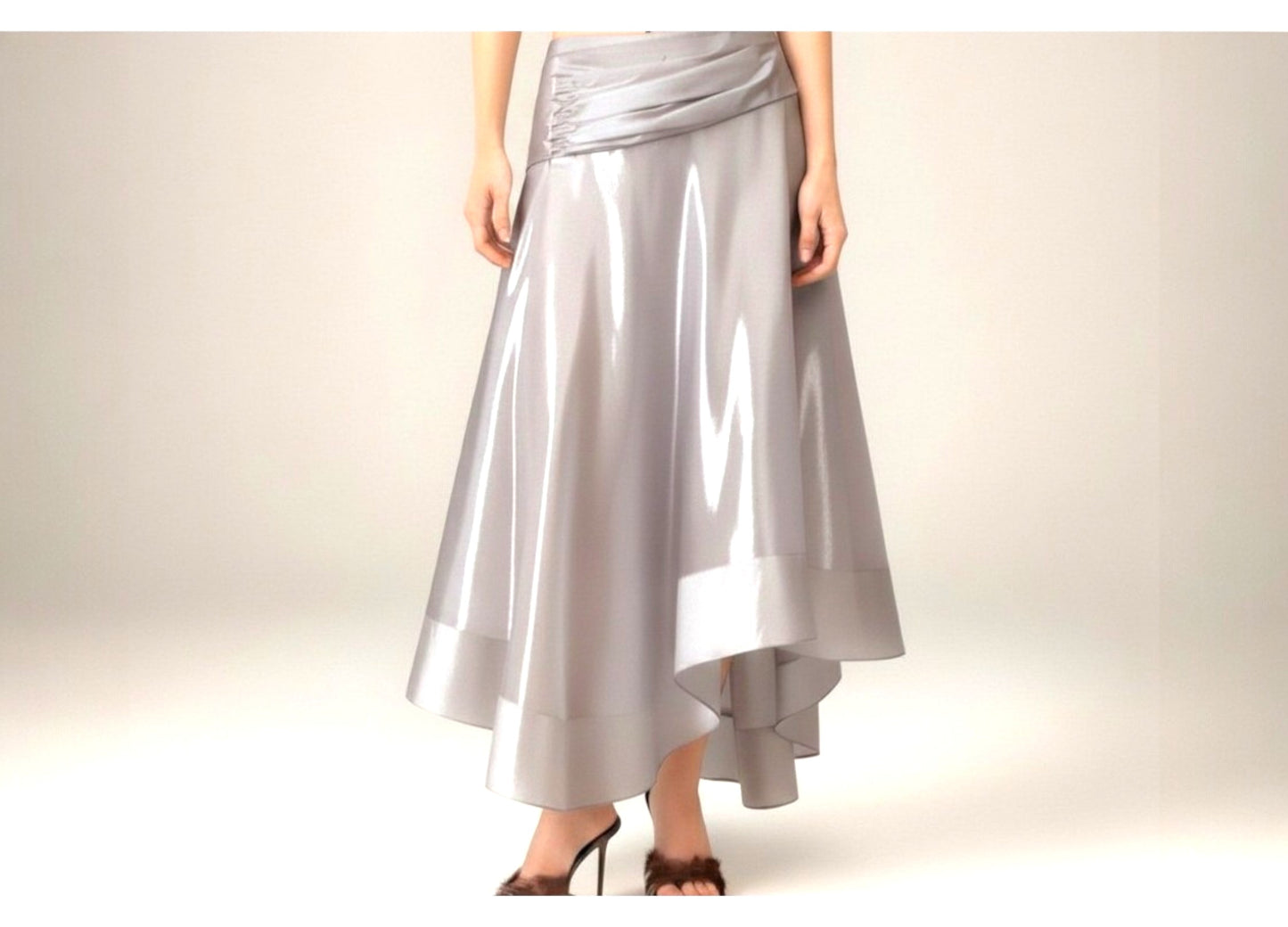 Bize Asymmetrical Flowing Skirt