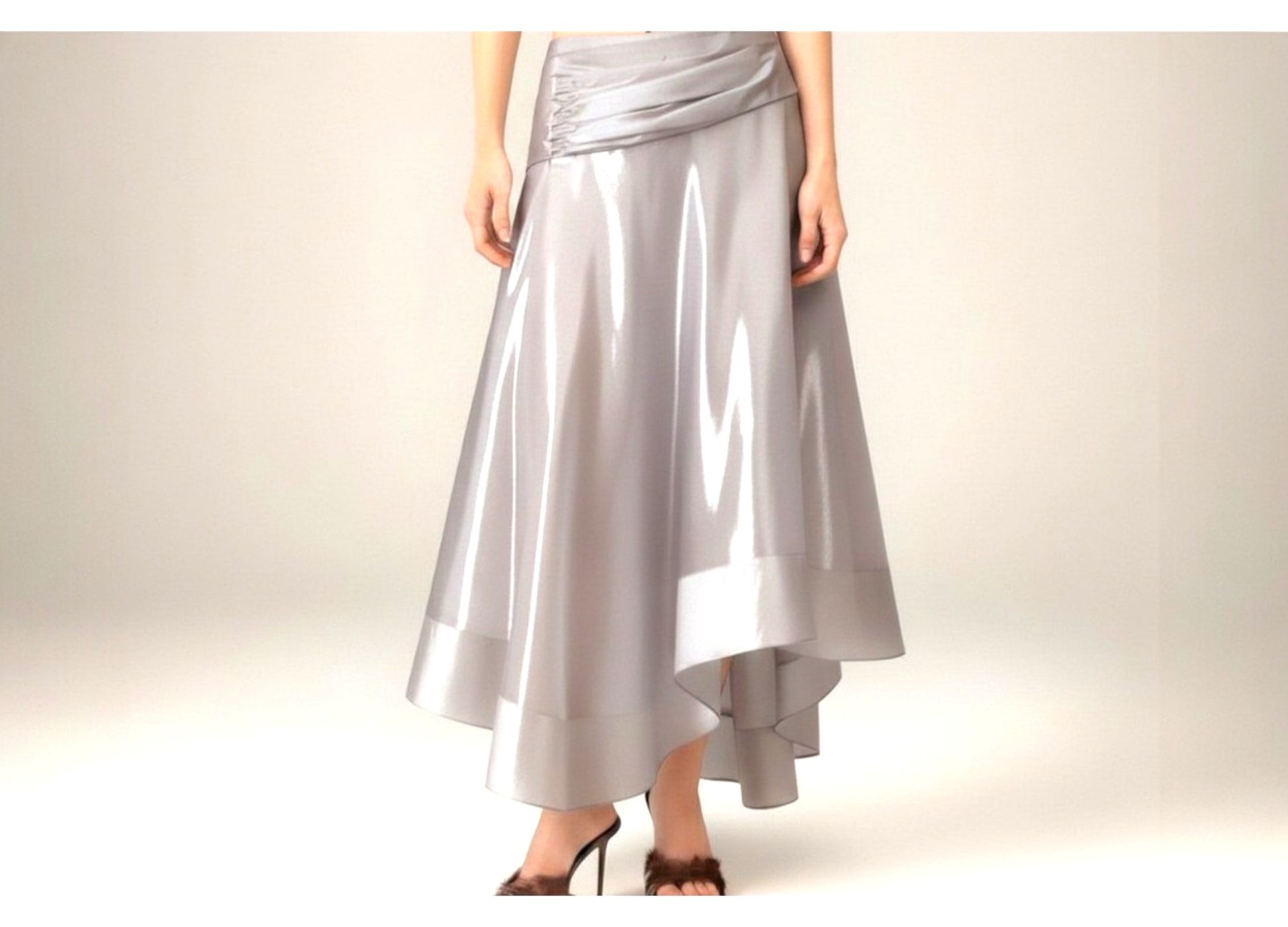 Bize Asymmetrical Flowing Skirt