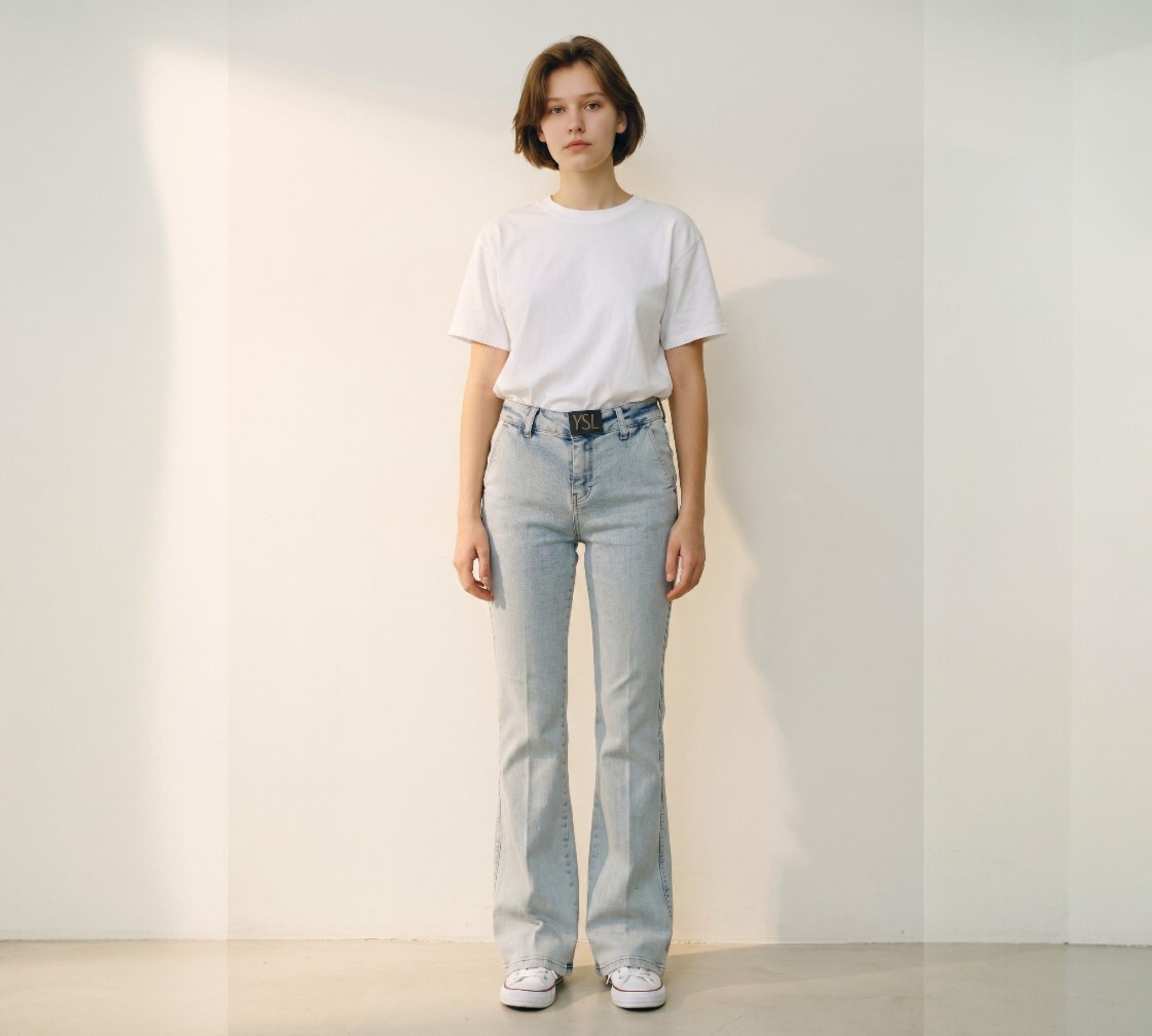Women’s High-Waisted Light Wash Flare Jeans - Above the Crowd Boutique
