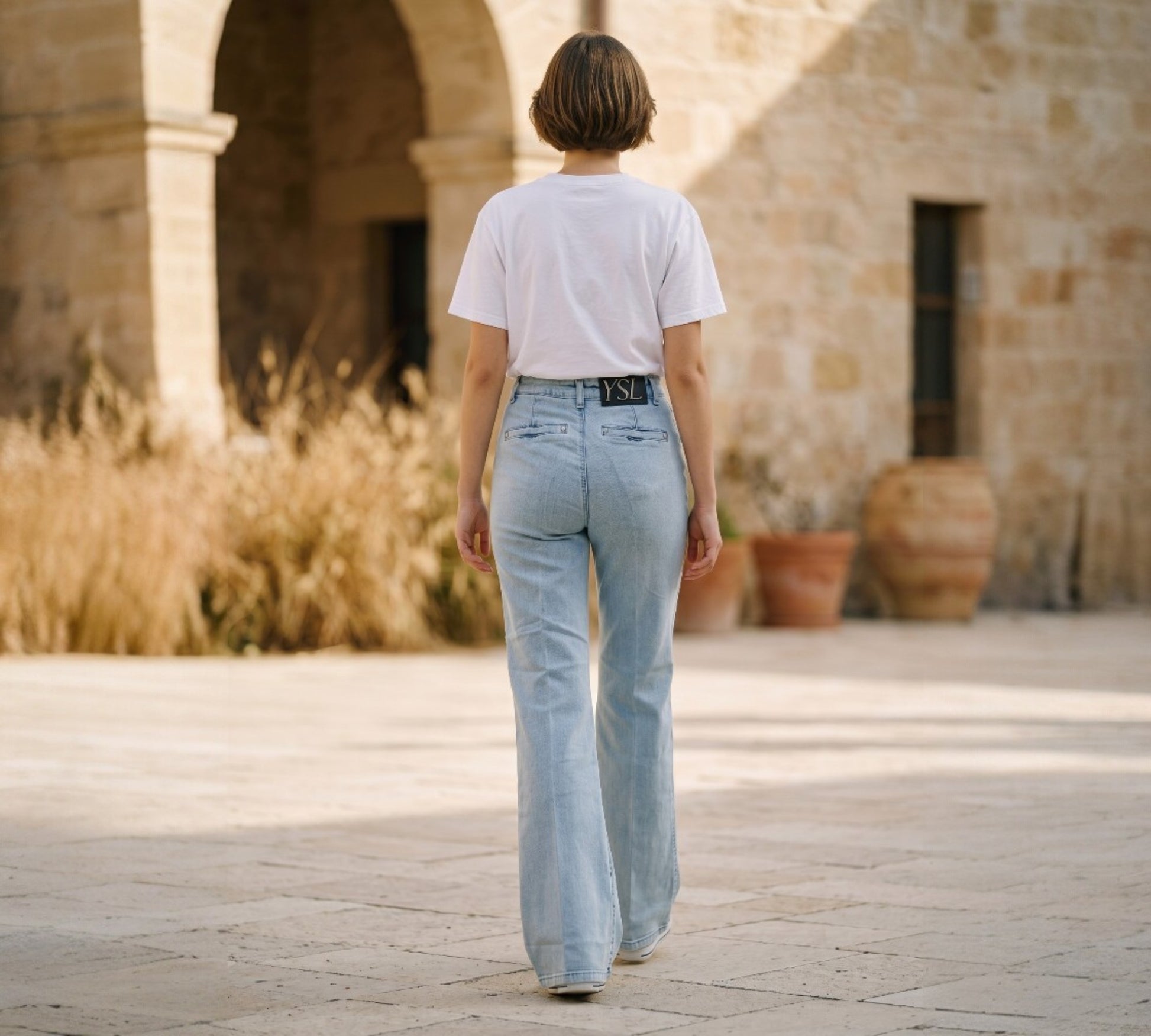 Women’s High-Waisted Light Wash Flare Jeans - Above the Crowd Boutique
