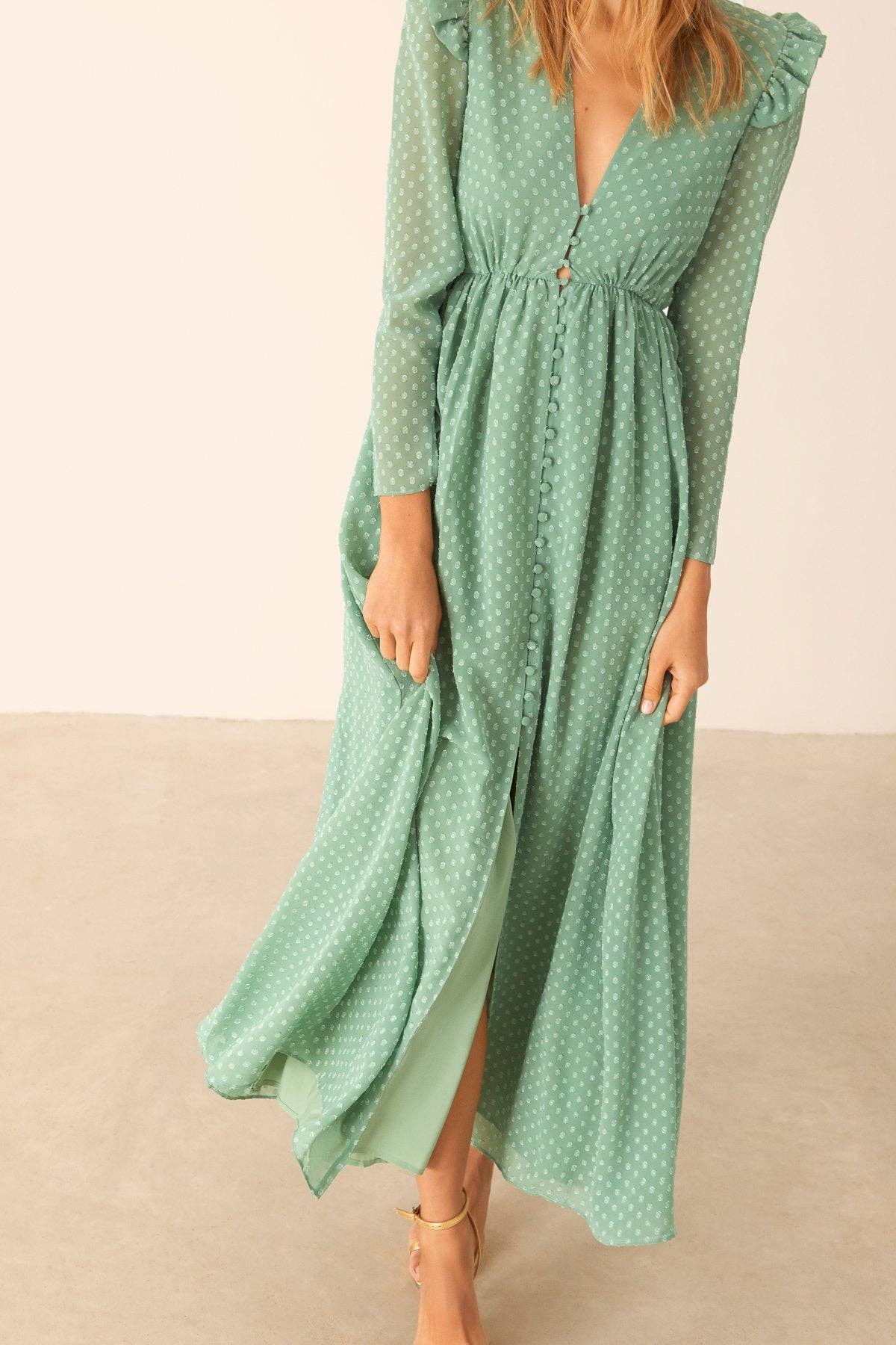 Bruna Tami Green Dress - Above The Crowd Boutique