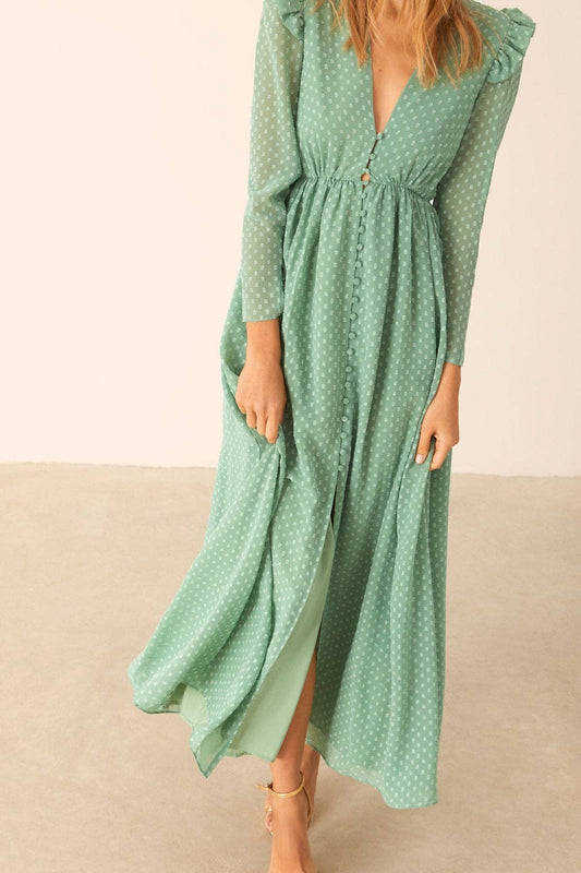 Bruna Tami Green Dress - Above The Crowd Boutique