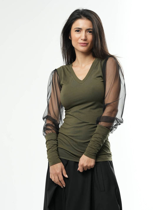Sheer Mesh Top - Above The Crowd Boutique