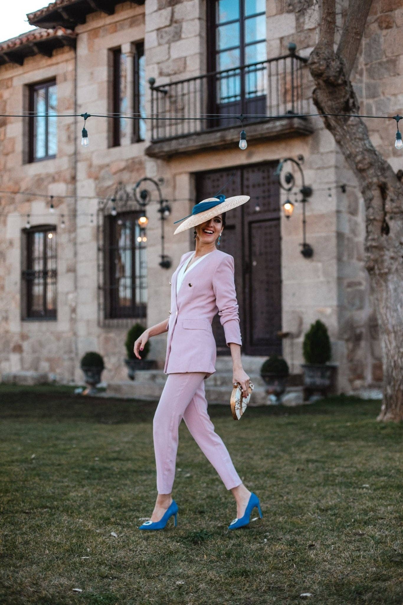 Bruna Cornelia Jacket & Alexandra Women Pants Suit Pink Bruna