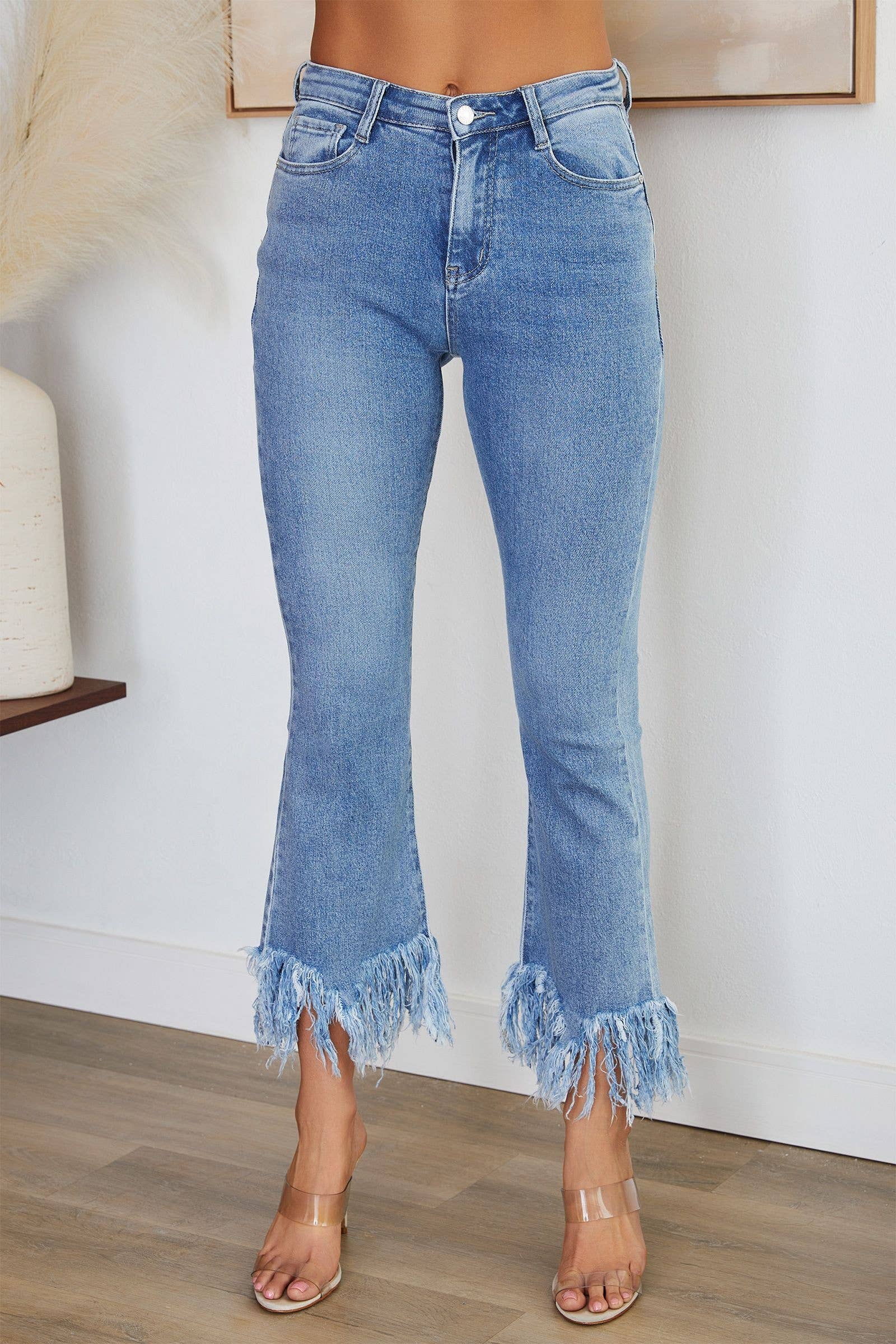 Venti6 Jeans With Fringes TK6603 VENTI6